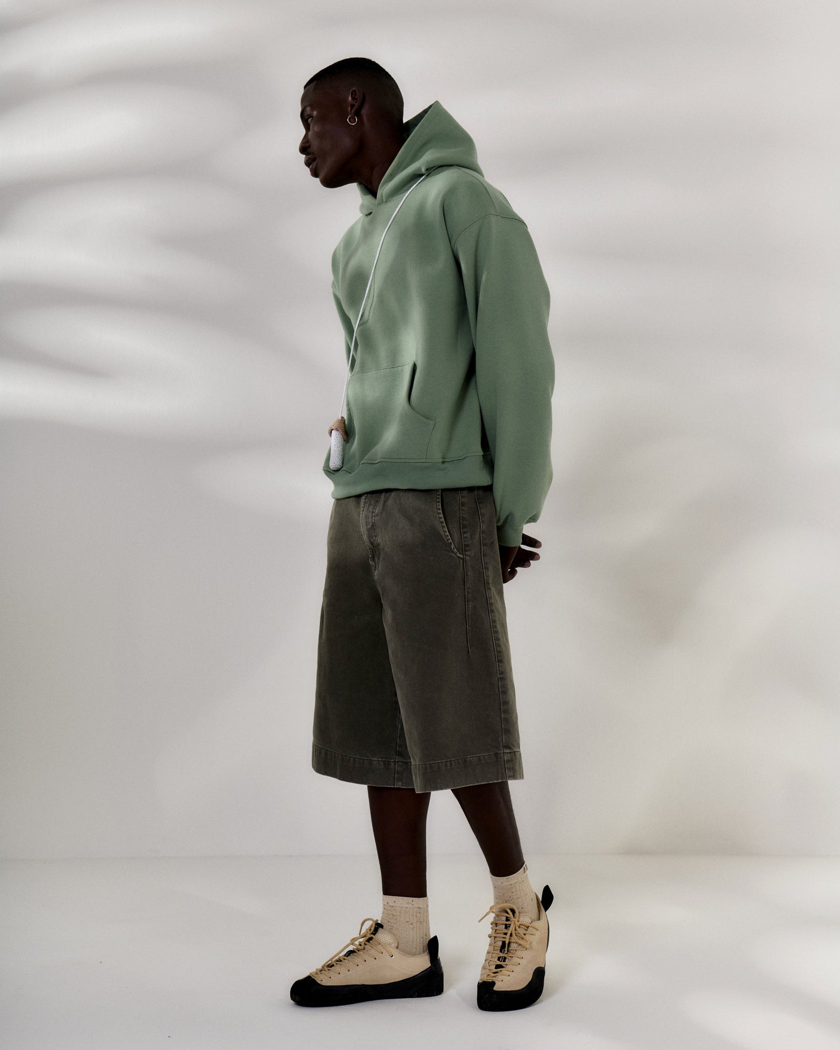 Moss Boxy Hoodie