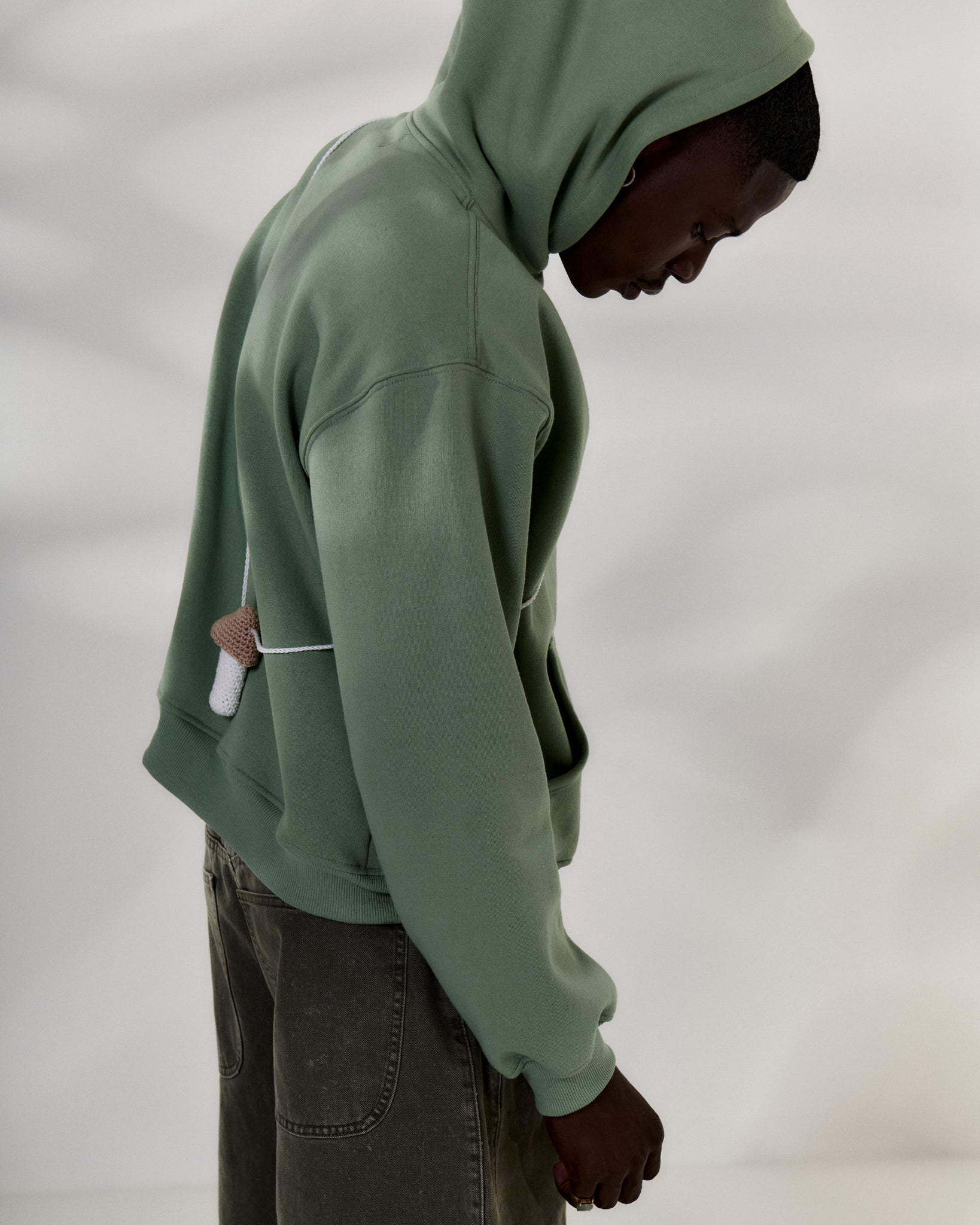 Moss Boxy Hoodie