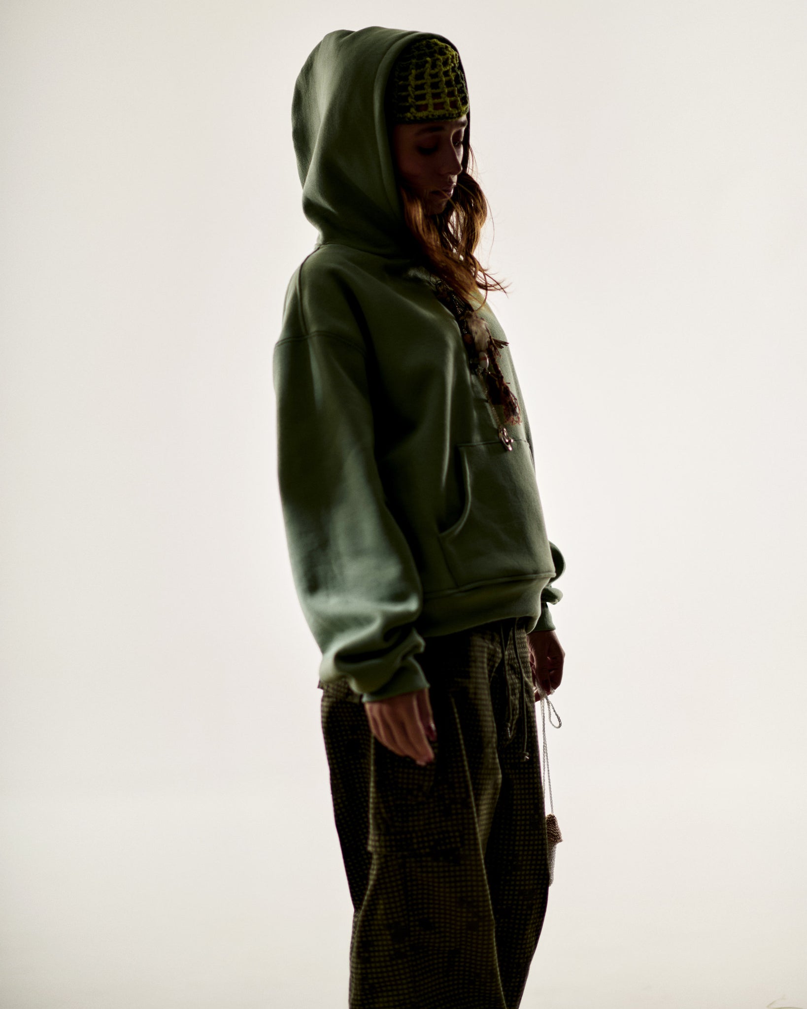 Moss Boxy Hoodie